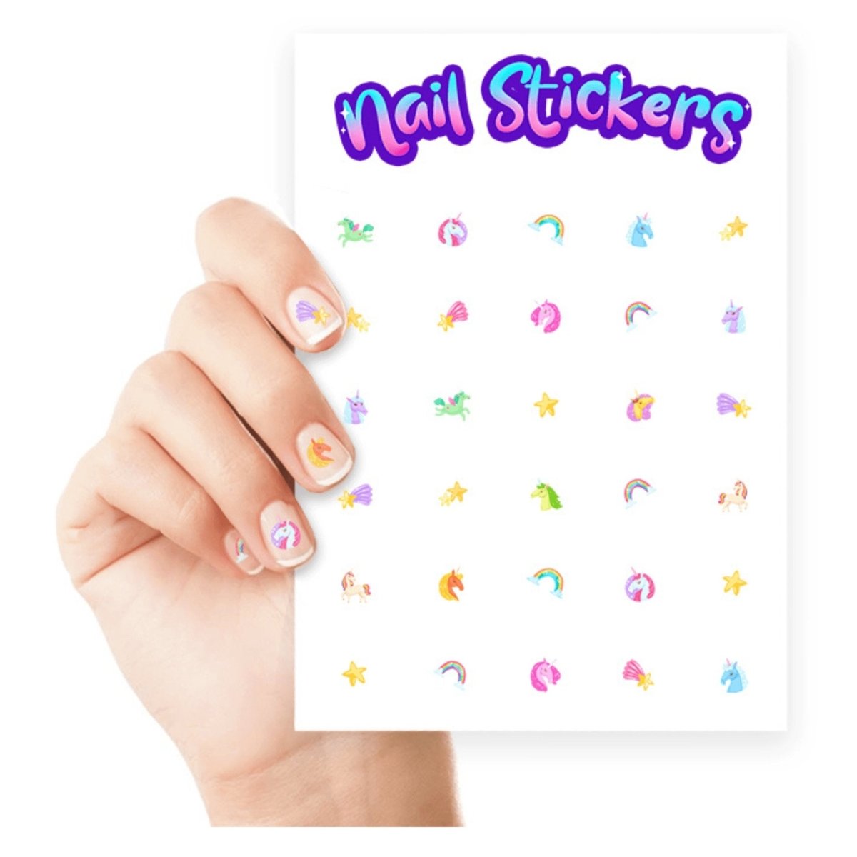 Unicorn Nail Art Sticker Sheet - PoundToys